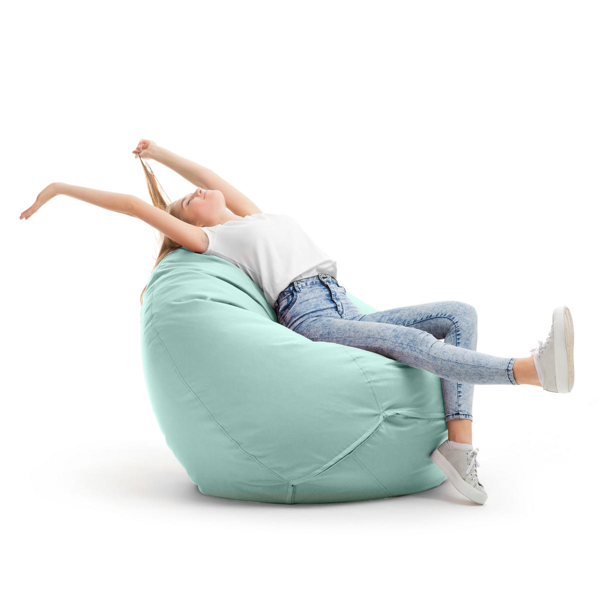 SITZSACK Classico S minzgrün - Mintgrün, Kunststoff/Textil (70/60/70cm) - Bruni