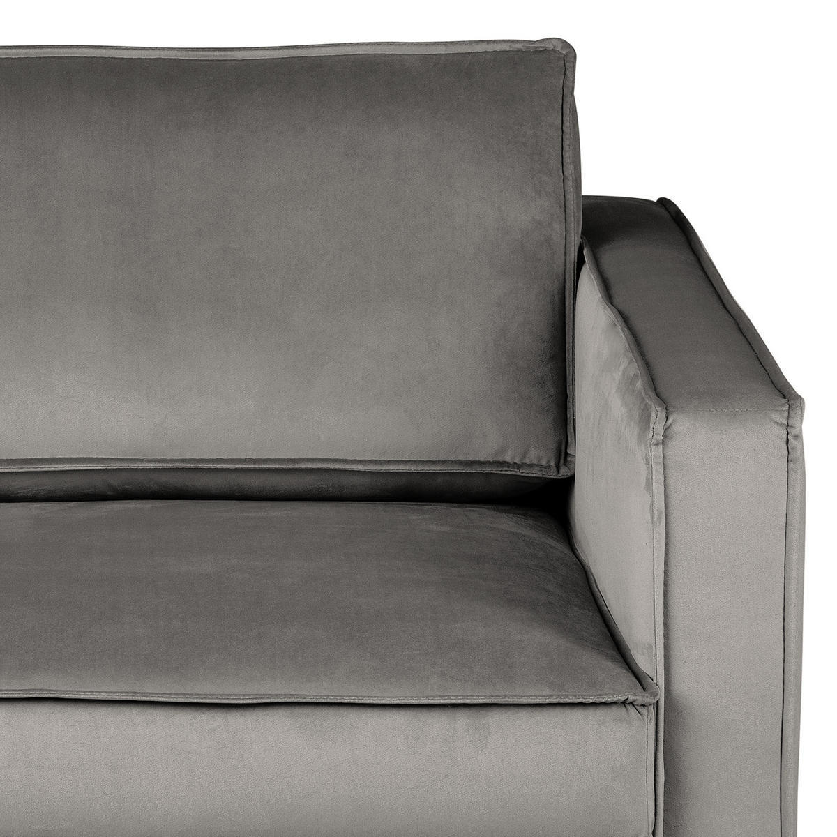 XL SESSEL - Taupe/Schwarz, Textil/Metall (117/81/96cm) - home24