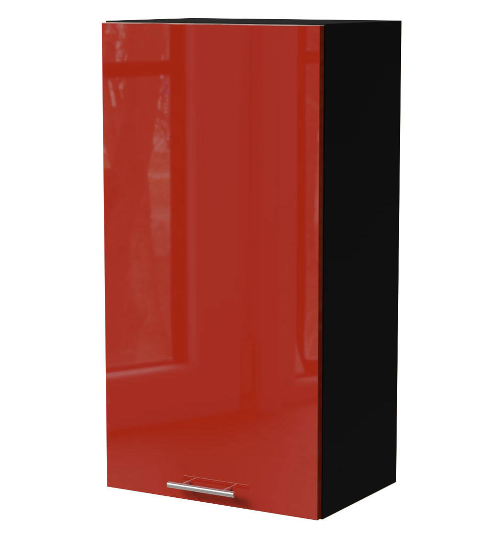 Feldmann-Wohnen Hängeschrank Rot, Schwarz 50x96x32.5 cm