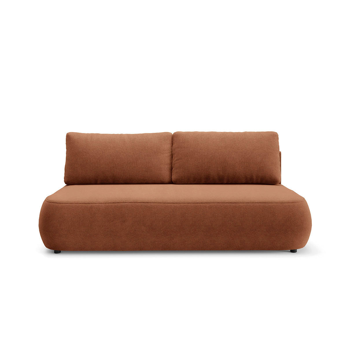 SOFA Antonio 3 Sitzplätze Terracotta - Orange, Holz (210/82/106cm) - Petits-meubles