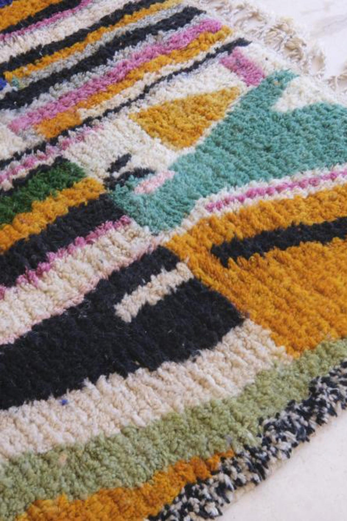 BERBERTEPPICH aus Marokko aus reiner Wolle mehrfarbig - Multicolor, Naturmaterialien (195/301cm) - AFK Living