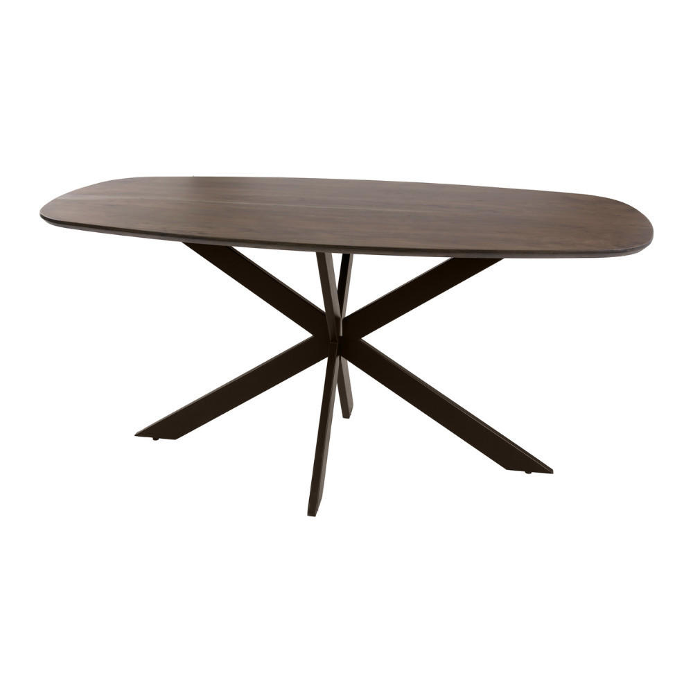 ESSTISCH ALVAR FLOW Braun Massivholztisch aus Akazie 180 cm - Dunkelbraun, Holz (180/95/77cm) - alesvelt
