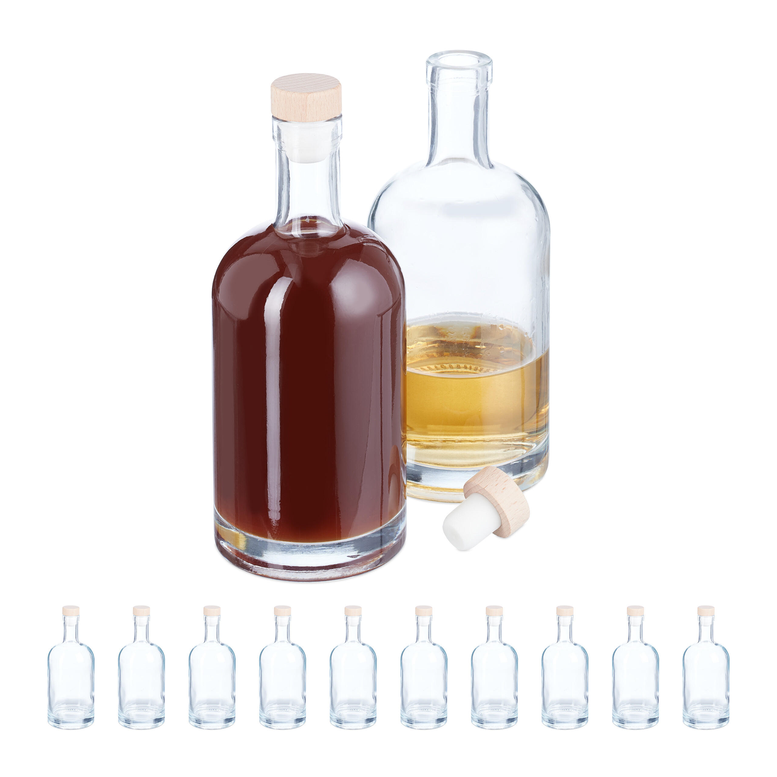 Relaxdays LAHVE Transparentní přírodní 12dílná-sada sklo 500 ml