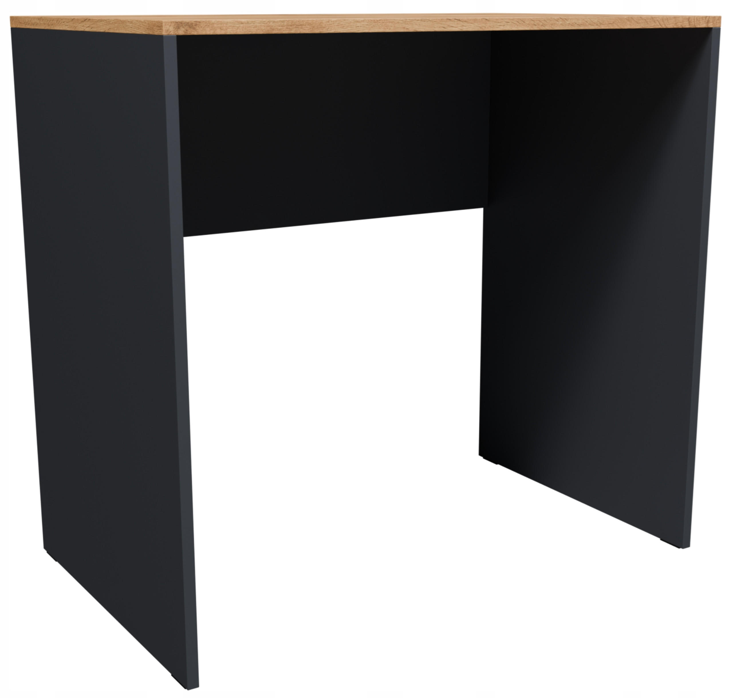 SCHREIBTISCH CR3-UNO Graphit-Wotan Eiche 80/50/75 cm - Eiche Wotan/Graphitfarben, Holzwerkstoff (50/80/75cm)