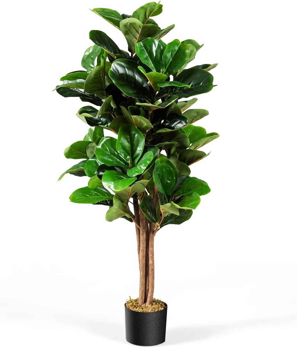 KUNSTLICHER Feigenbaum mit Blumentopf Grün - Grün, Kunststoff (120cm) - COSTWAY