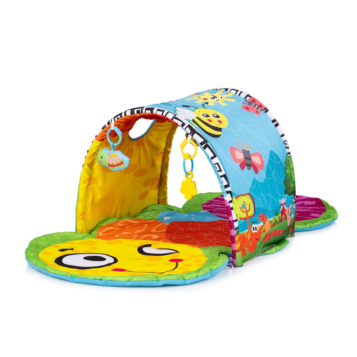 SPIELBOGEN Tunnel Biene bunt Krabbeldecke, hängende Spielzeuge, Greiflinge, Beißringe, ab Geburt - Multicolor, Textil (50/47/140cm) - Chipolino