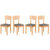 ESSZIMMERSTUHL 4x "Hugo 4", grandson, eiche,aragon 97 - Buchefarben/Schwarz, Holz (43/86/40cm) - Leaf Design