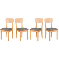 ESSZIMMERSTUHL 4x "Hugo 4", grandson, eiche,aragon 97 - Buchefarben/Schwarz, Holz (43/86/40cm) - Leaf Design