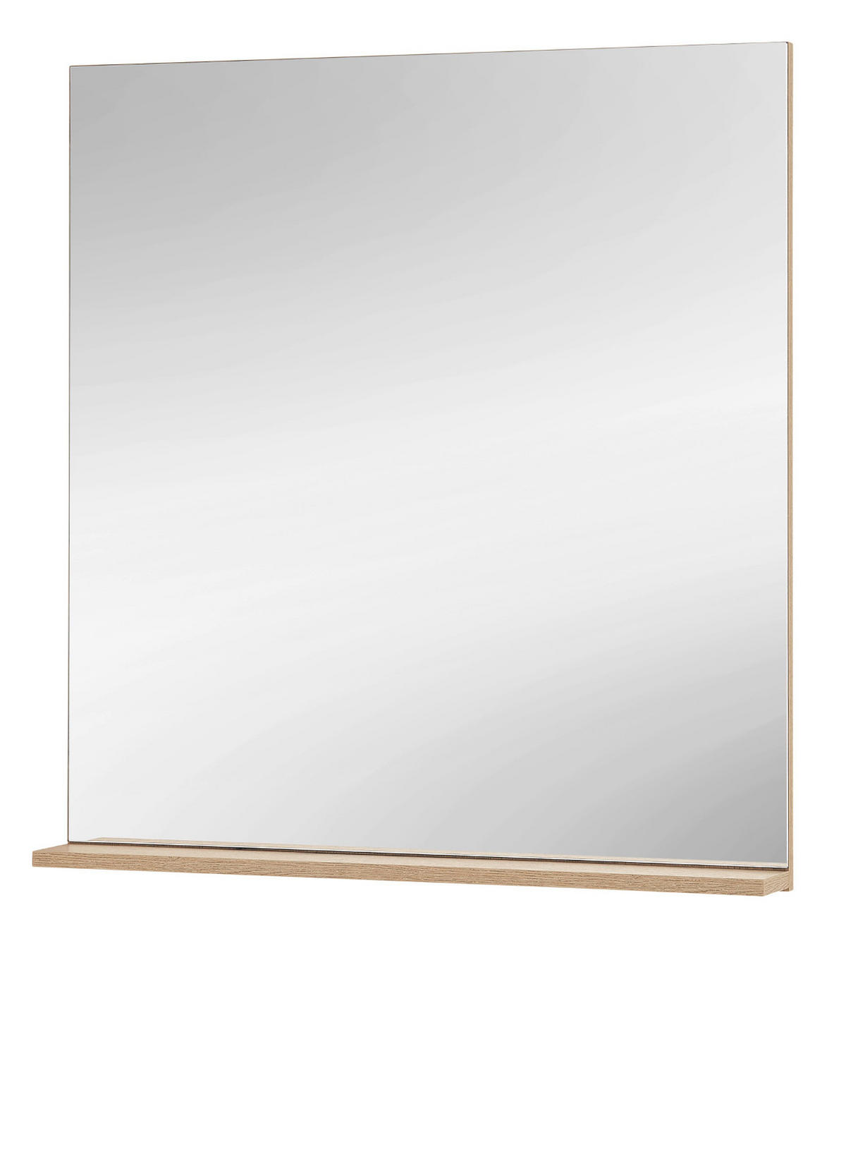 GARDEROBENSPIEGEL Evoke Eiche 75 cm, Wandspiegel mit Ablage - Eichefarben, Glas/Holzwerkstoff (75/80/10cm) - Furn.Design