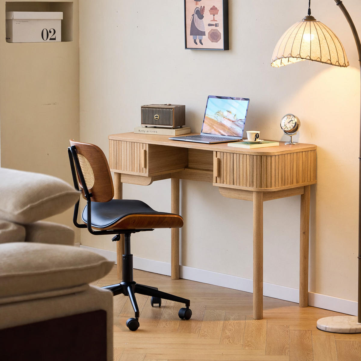 SCHREIBTISCH Rechteckig Braun 110 x 45 x 78 cm - Braun, Holz (110/78/45cm) - Nordlys