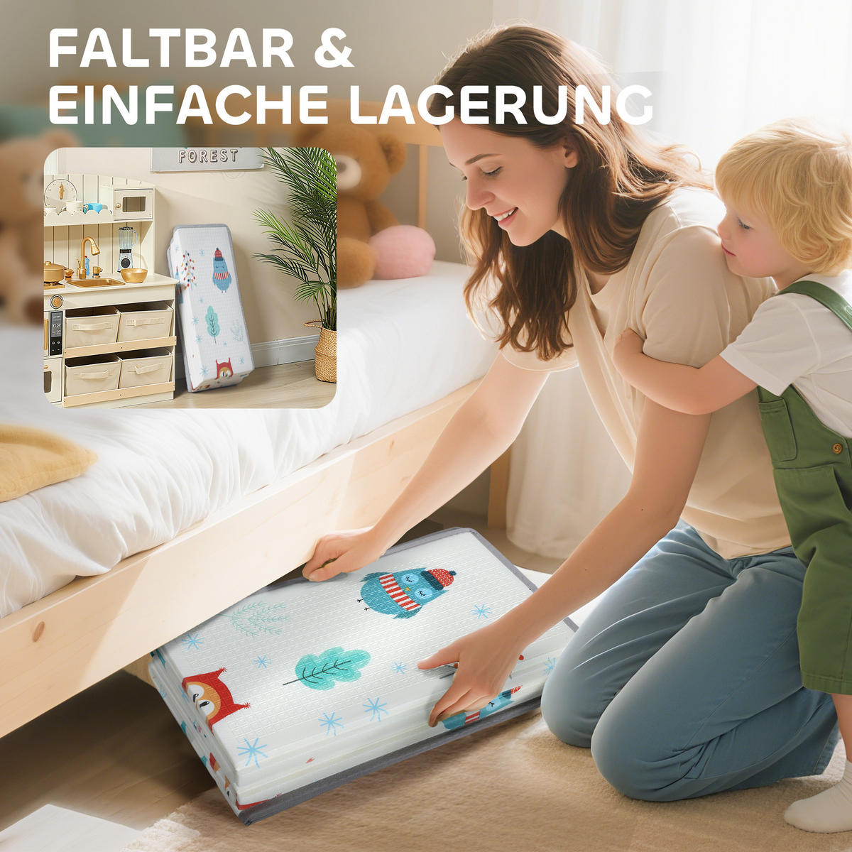 BABY-SPIELMATTE DE-10824 doppelseitig mit Rennwagenmotiven Mehrfarbig - Multicolor, Kunststoff (150/1.5/200cm) - ComfortXL