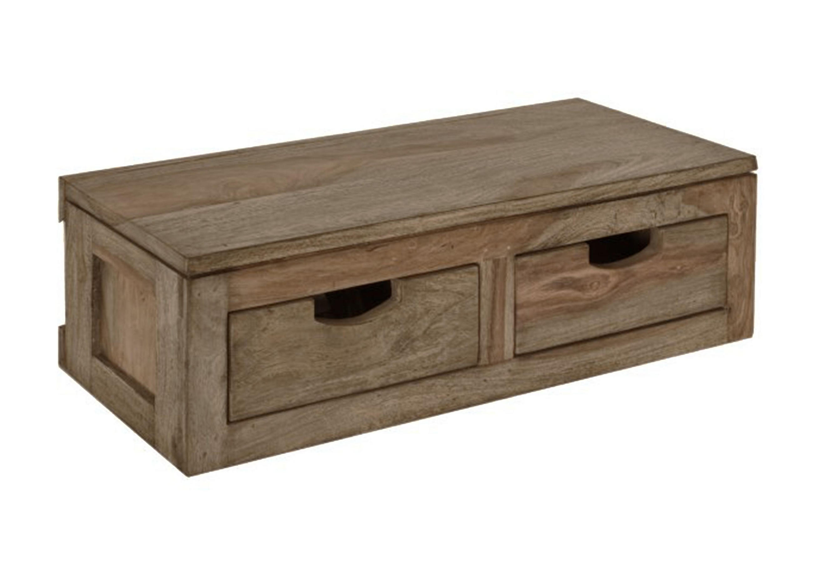 NATURE GREY Wandelement #063 Sheesham - Grau, Holz (66/20/25cm) - Massivmoebel24