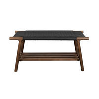 SITZBANK Kintaro 80x35x43 cm Walnuss - Schwarz/Braun, Holz (90/43/35cm) - Dutchbone