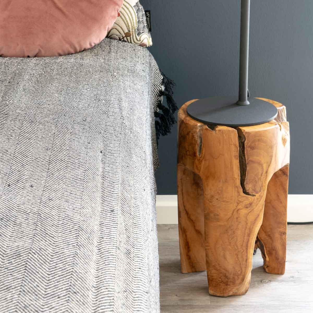 STUHL Teak Natur - Braun, Holzwerkstoff (26/40/26cm) - ebuy24