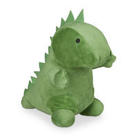 DÖRRSTOPP Grön dinosaurie 24x16x24 cm - Grön, Textil/Naturmaterial (16/24cm) - Relaxdays