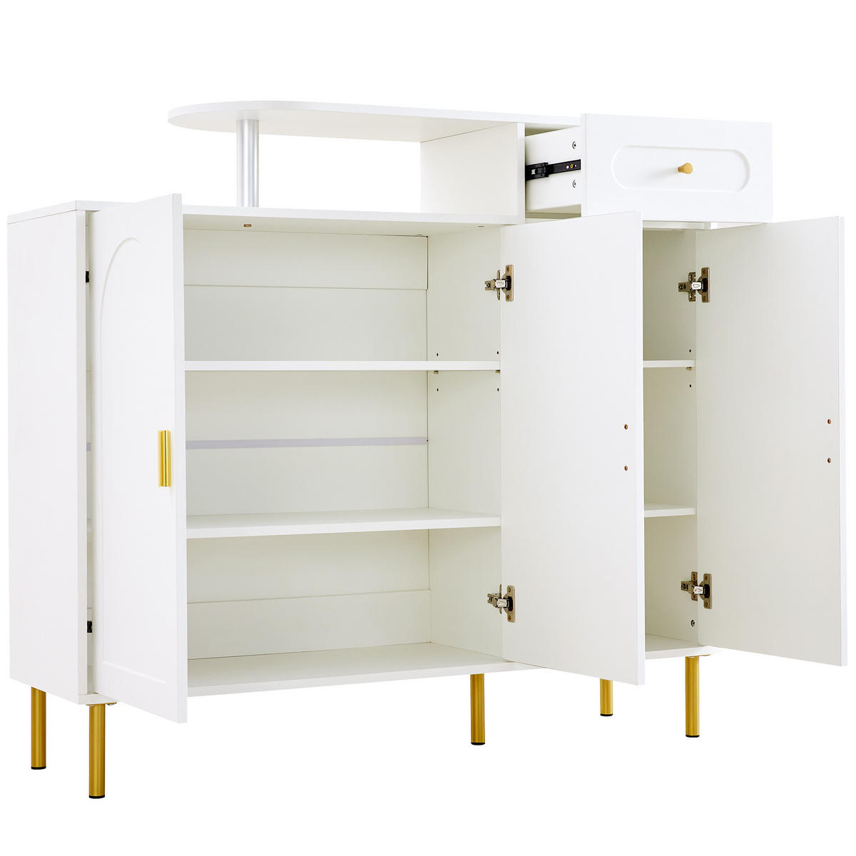 KOMMODE White 120/35/92 cm - Weiß, Holzwerkstoff (120/92/35cm) - PANGIVO
