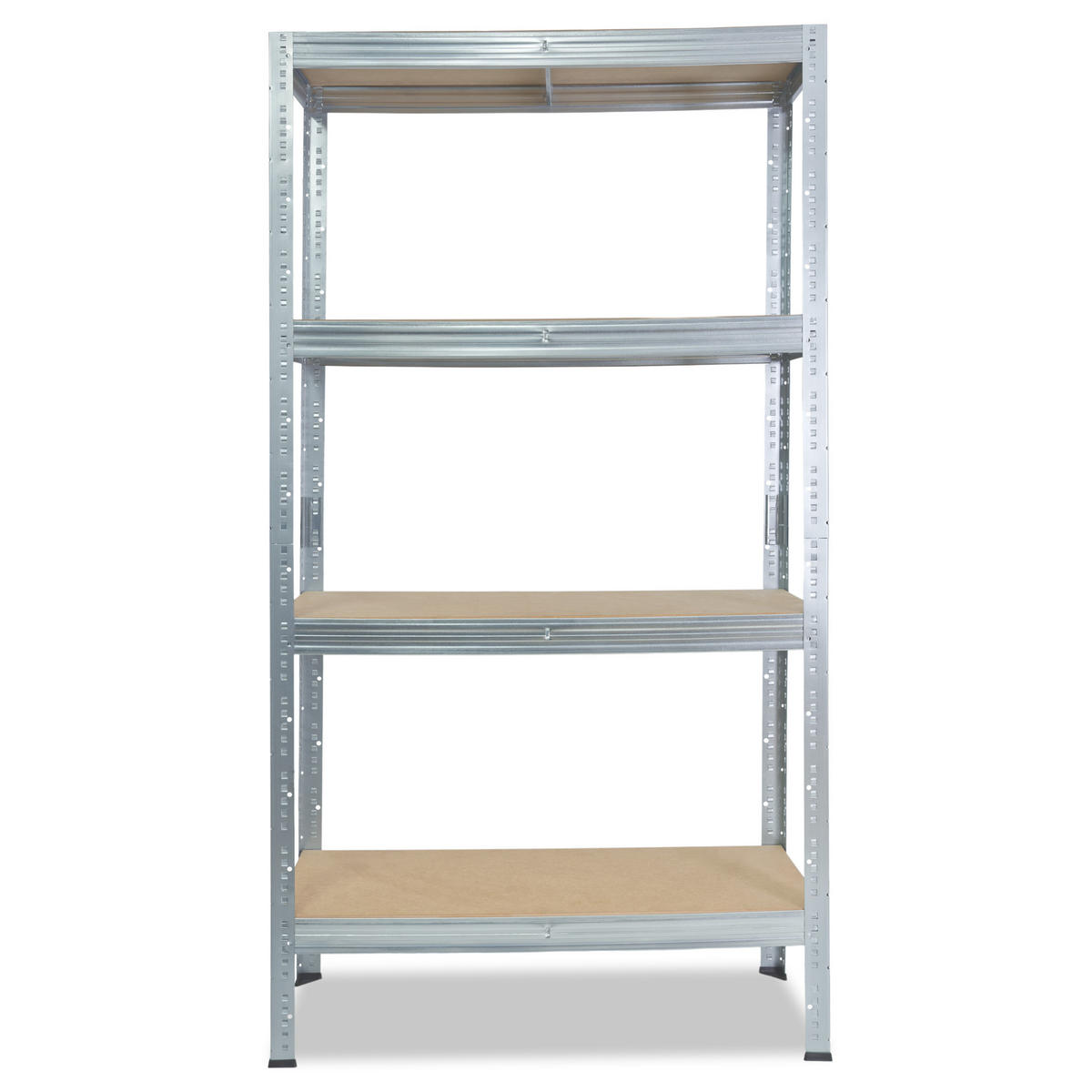 SCHWERLASTREGAL PRO 200x90x60 cm in verzinkt mit 4 Böden und 200 kg Traglast pro Boden - Silberfarben, Metall (90/200/60cm) - shelfplaza