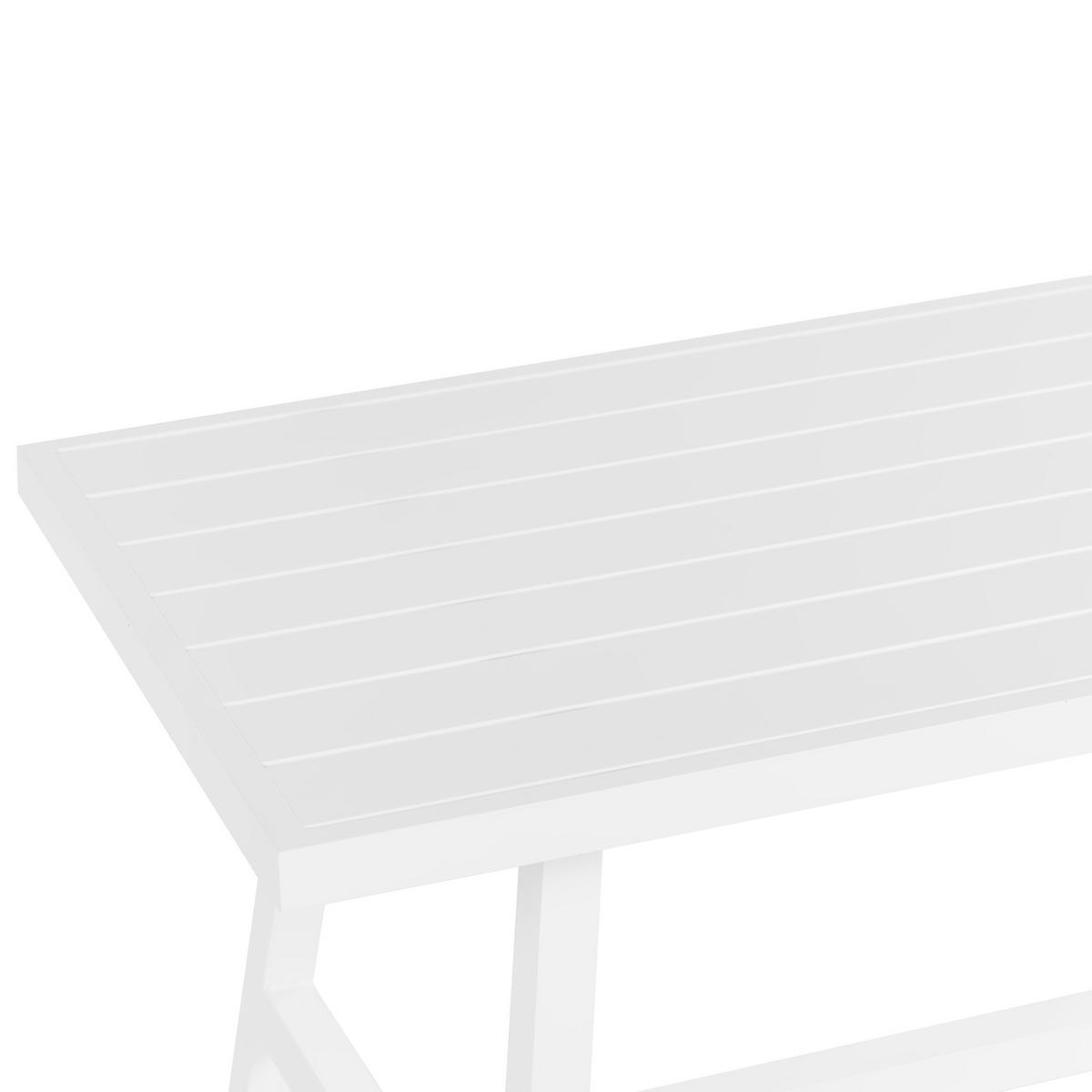 GARTENTISCH Weiß Fratte - Weiß, Metall (120/64/69cm) - Beliani