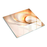 GLASPLATTE 60x52 cm Abstrakt - Blau/Weiß, Glas (60/0.4/52cm) - TULUP