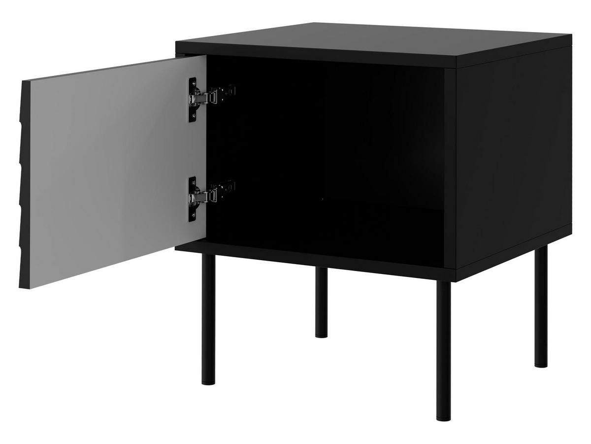 NACHTTISCHE-SET Cortina - Schwarz/Braun, Holzwerkstoff/Metall (45/51/40cm) - MIRJAN24