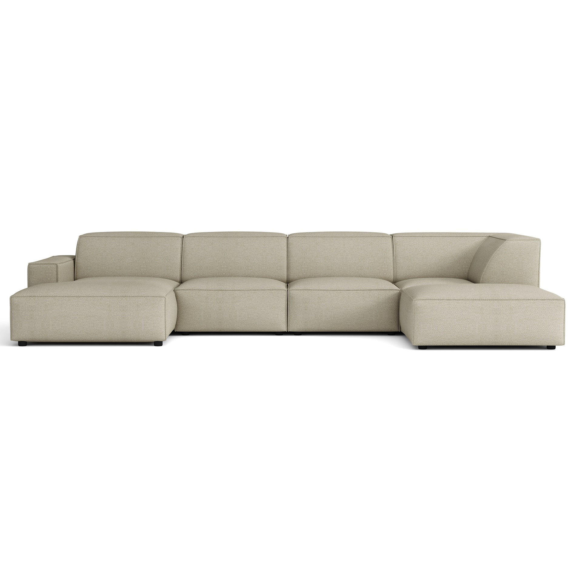 SEDACIA SÚPRAVA Sellmo 366 cm - čierna/taupe, textil/plast (370/70/184cm) - Selsey