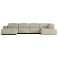 ROHOVÁ pohovka Sellmo, 366 cm - čierna/taupe, textil/plast (184/370cm) - Selsey