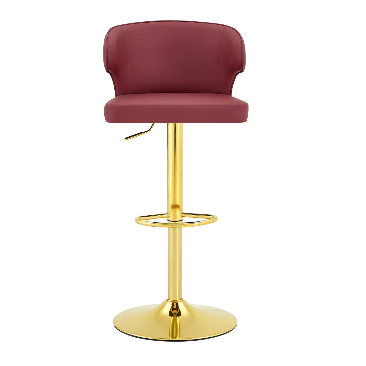 BARHOCKER DE-36724 2er-Set höhenverstellbar mit 360°-Drehung Rot - Rot, Metall (45/110/49.7cm) - ComfortXL
