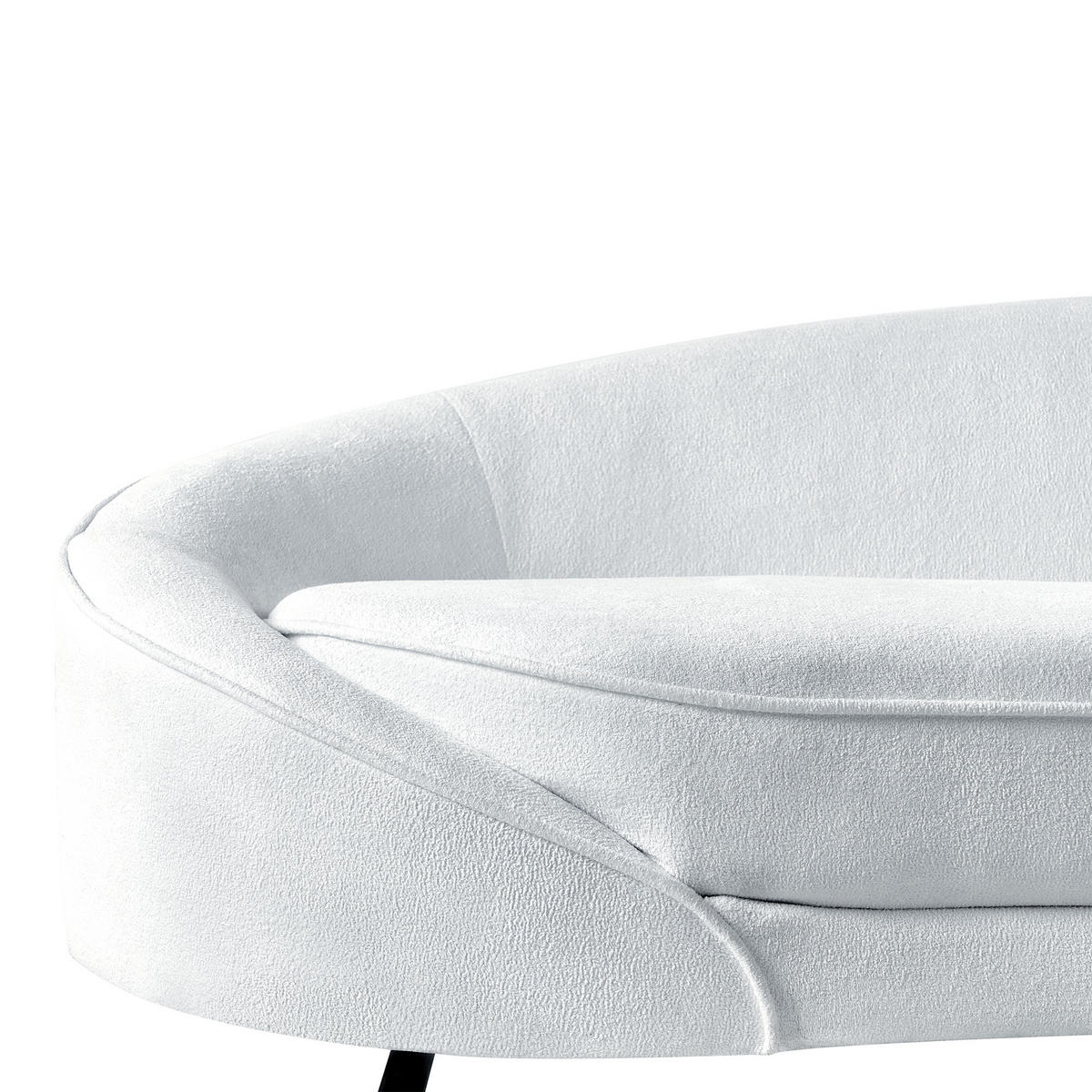 3-SITZER-SOFA Bouclé weiß/schwarz Savar - Schwarz/Weiß, Textil (183/69/84cm) - Beliani