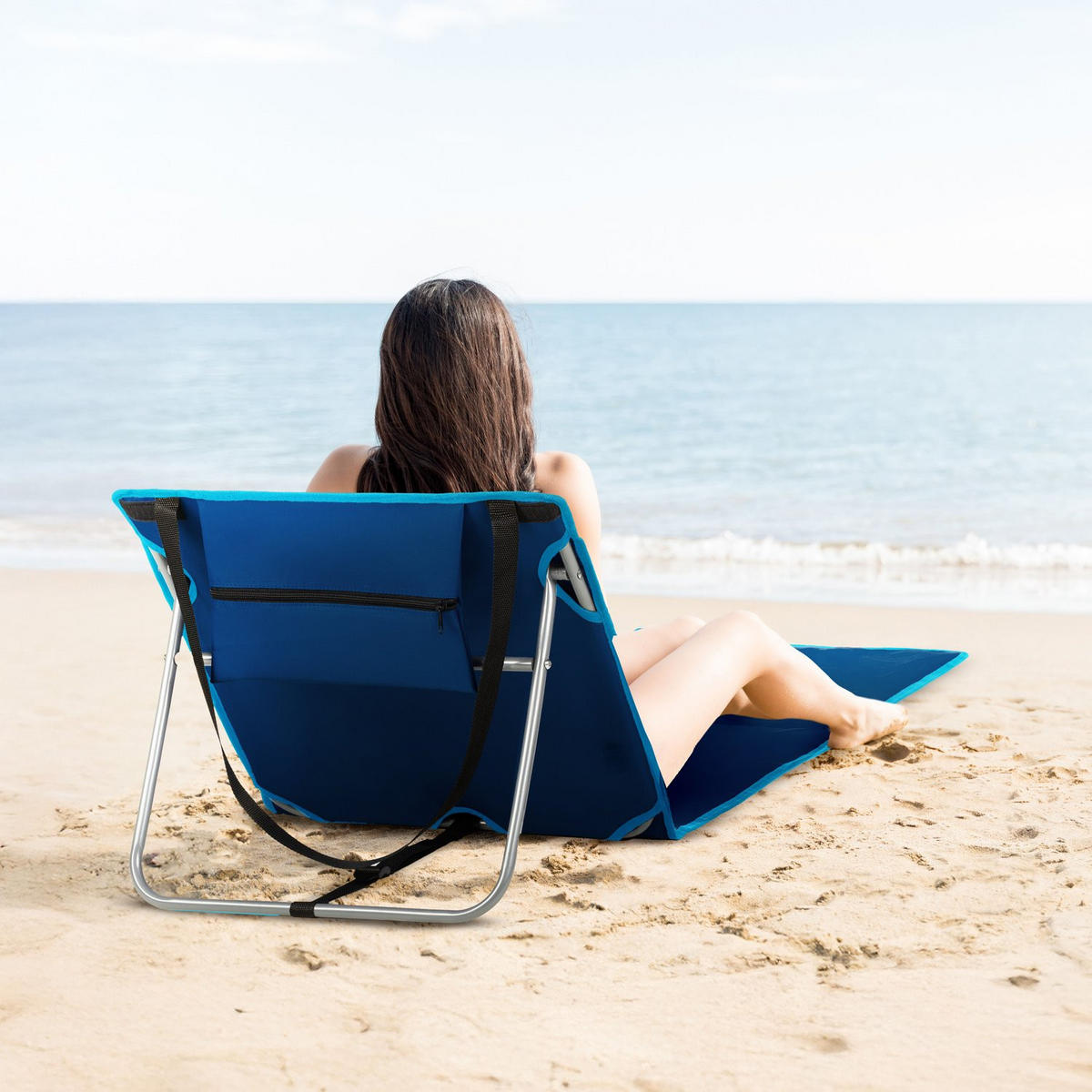 STRANDMATTE 150/49 cm - Dunkelblau, Textil (49/0.5/150cm) - Outtec