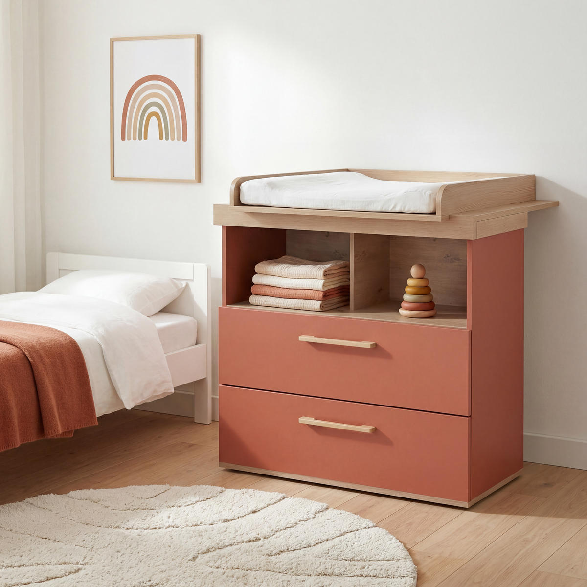 WICKELKOMMODE Jimmy Mauve - Mauve, Holzwerkstoff (110/103/78cm) - Roba