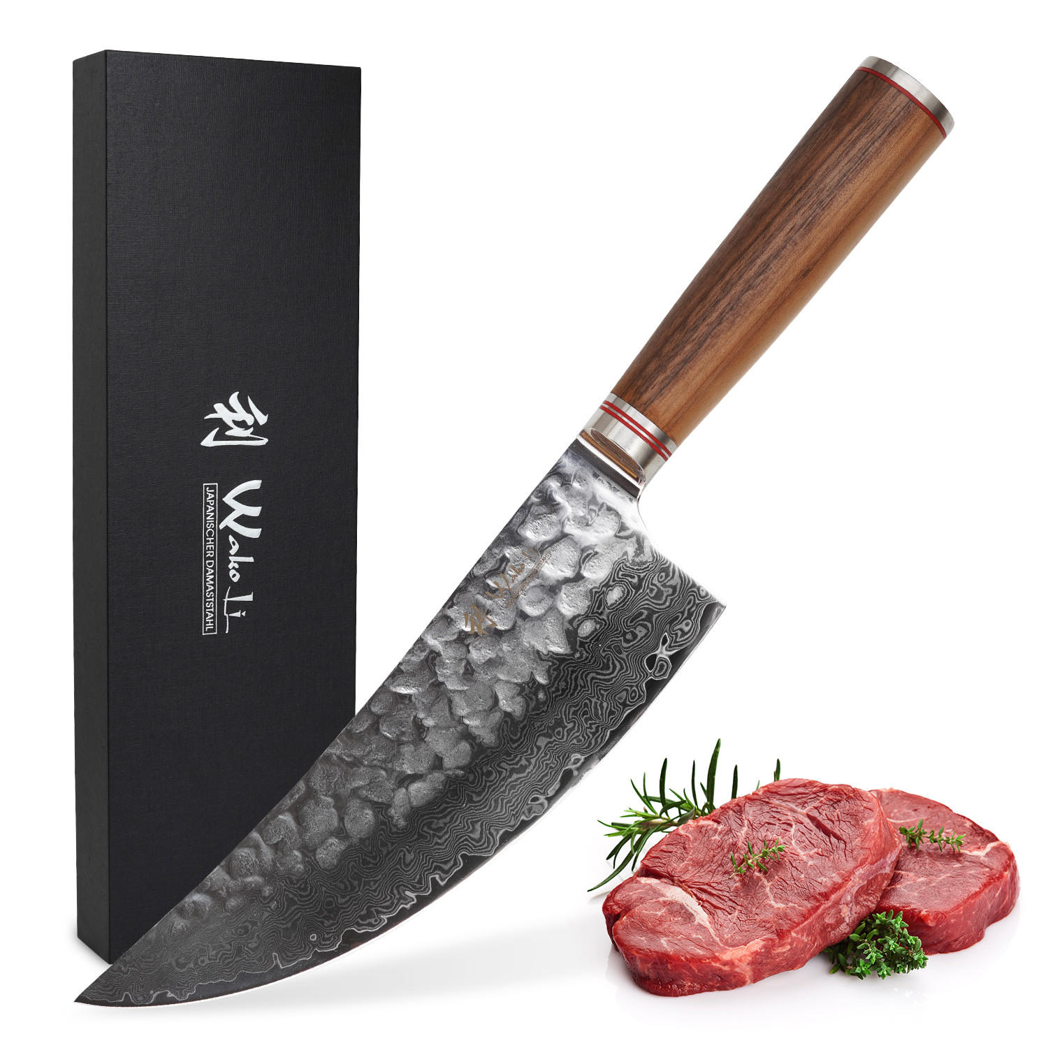 WIEGEMESSER 20,5 cm - Nussbaumfarben, Holz/Metall (35cm) - Wakoli