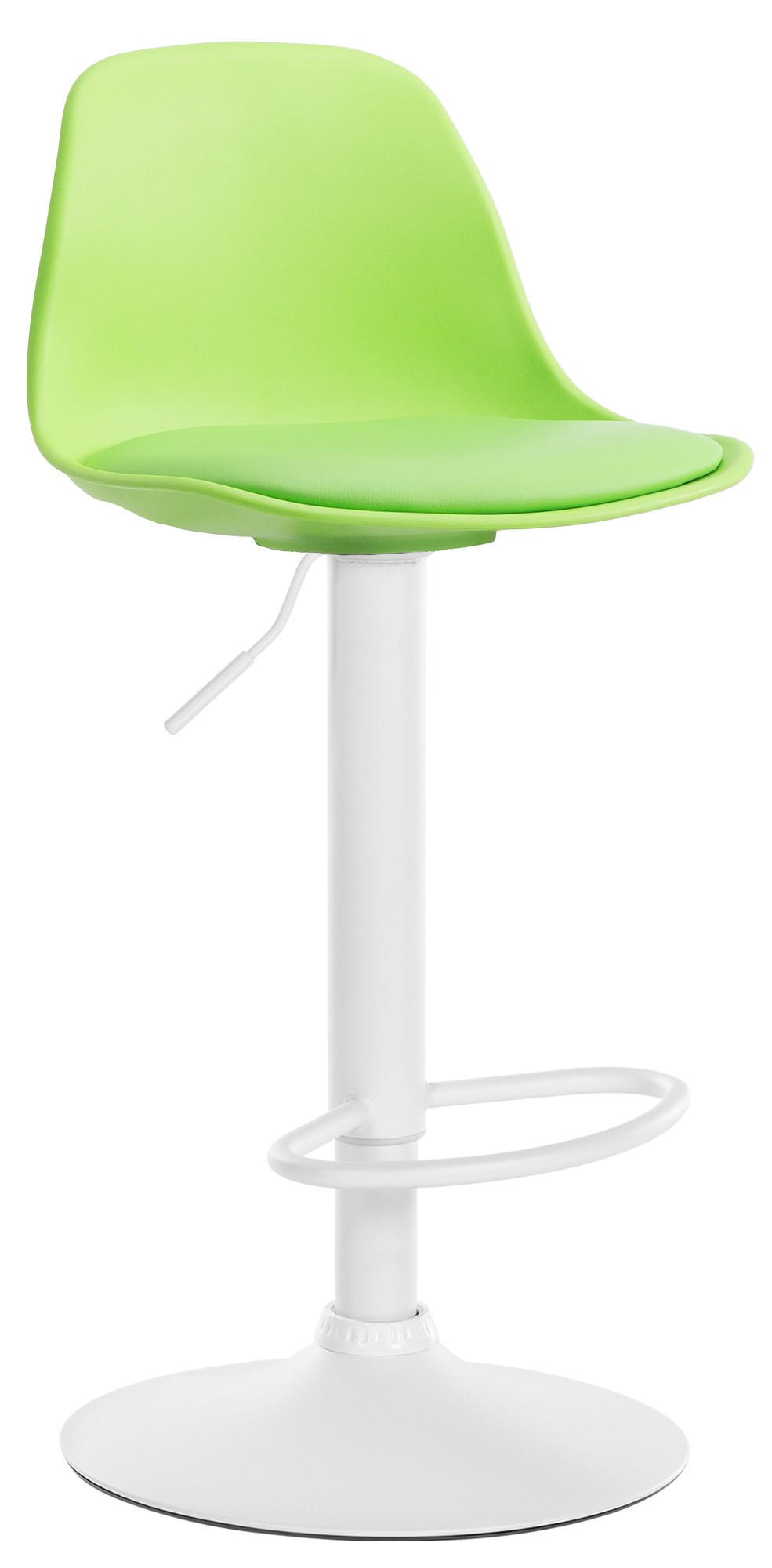 BARHOCKER Lunor Kunststoff Grün Weiß - Grün, Kunststoff/Metall (39/82/43cm) - DELUKE
