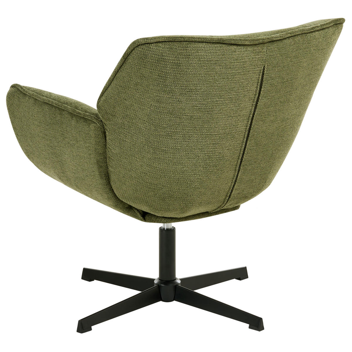 DREHSESSEL Stoff Grün Auma - Schwarz/Grün, Textil/Metall (71/85/78cm) - Beliani