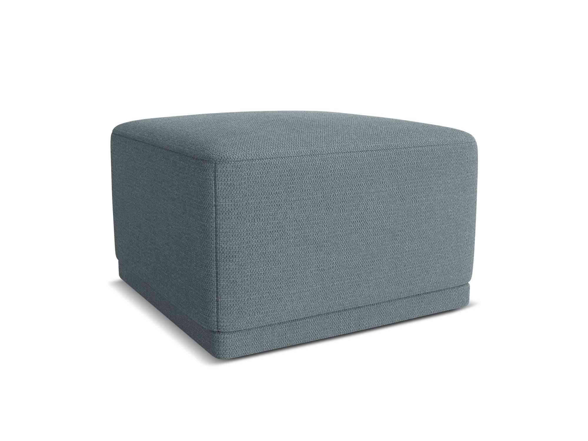 POUF Chenille Stoff Blau - Blau/Blaugrau, Kunststoff/Textil (65/40/65cm) - Makamii