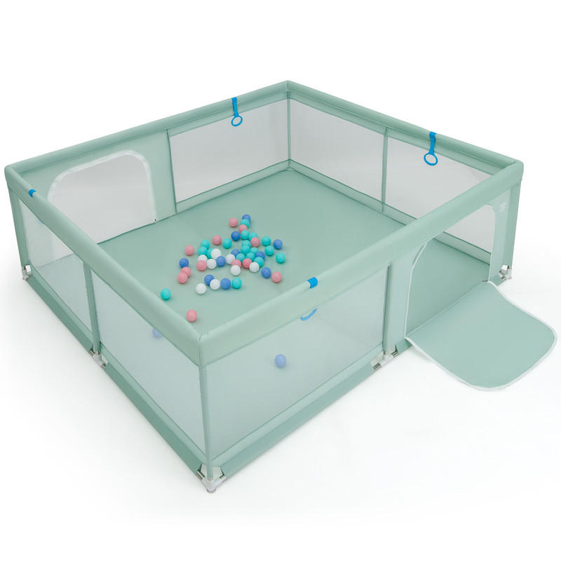 Costway Laufstall Grün 200x68x180 cm