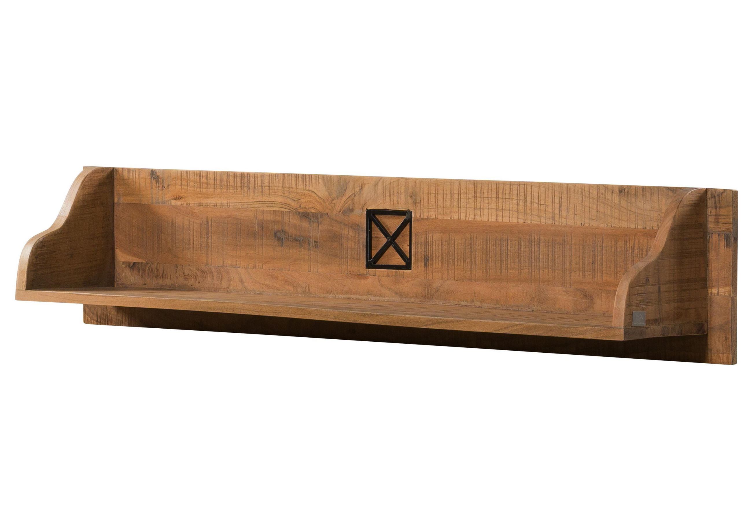 WANDREGAL Akazie 116x22x24 natur versiegelt NATURE OF SPIRIT #316 - Naturfarben, Holz (116/24/22cm) - Massivmoebel24