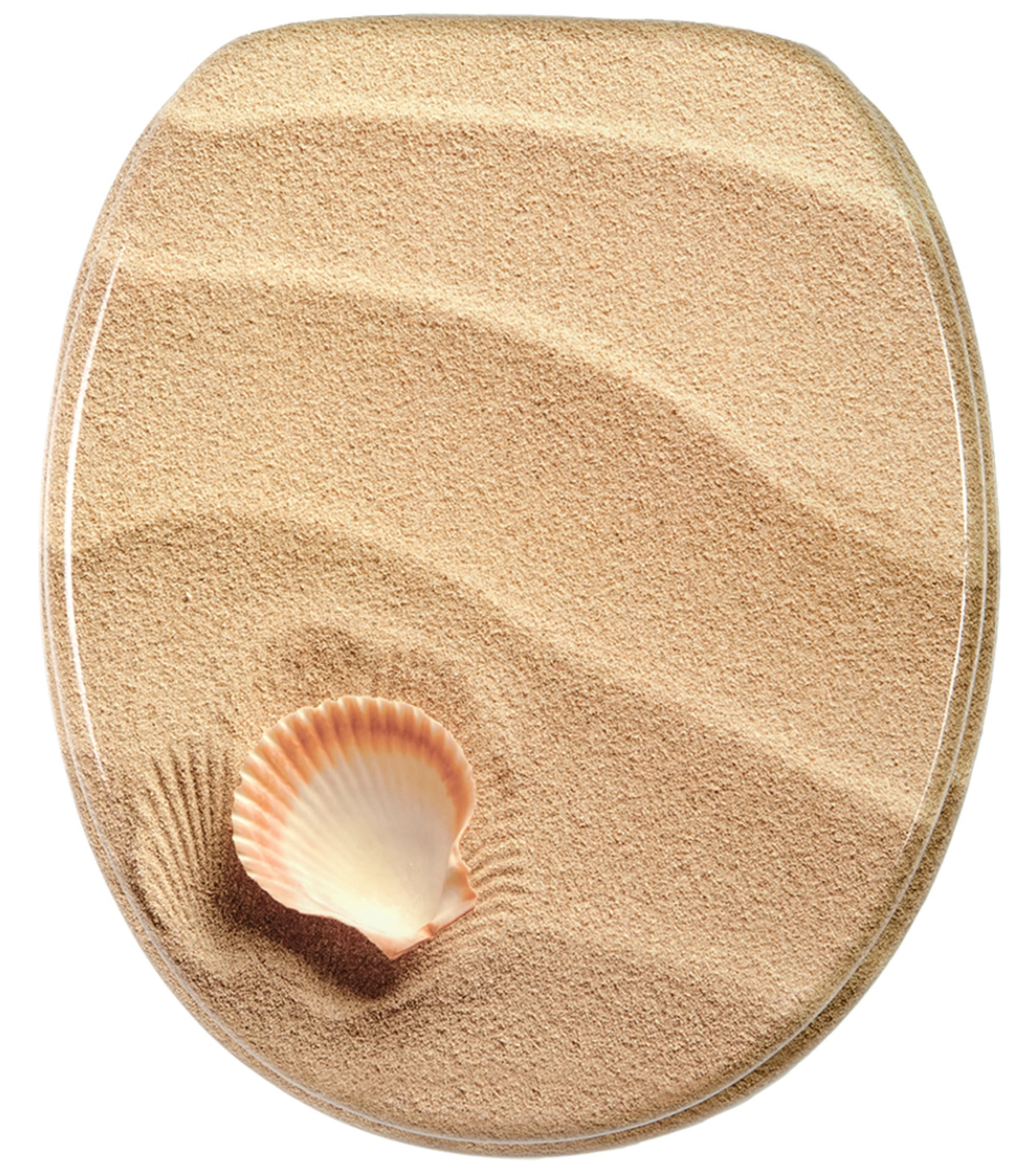 WC-SITZ mit Absenkautomatik Clam - Braun, Holzwerkstoff (38/6/47cm) - Sanilo