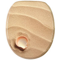 WC-SITZ mit Absenkautomatik Clam - Braun, Holzwerkstoff (38/6/47cm) - Sanilo