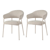 STÜHLE 2er Set Weiß 56,5/57/82,5 cm - Weiß, Textil (56.5/82.5/57cm) - Mobili Rebecca