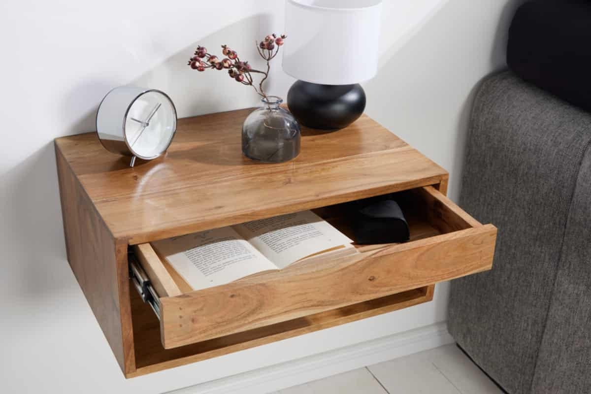 NACHTTISCH PURE Akazie Braun 50cm - Braun, Holz (50/25/35cm) - riess-ambiente