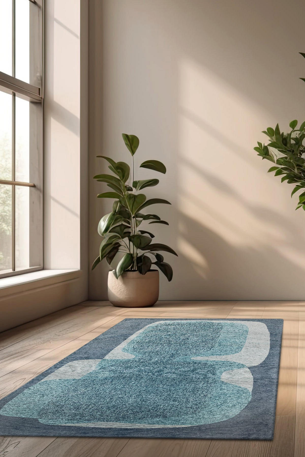 TEPPICH modern Flachgewebe TOUC TOUC Blau 240 x 340 cm - Blau, Textil (240/340cm) - Novatrend