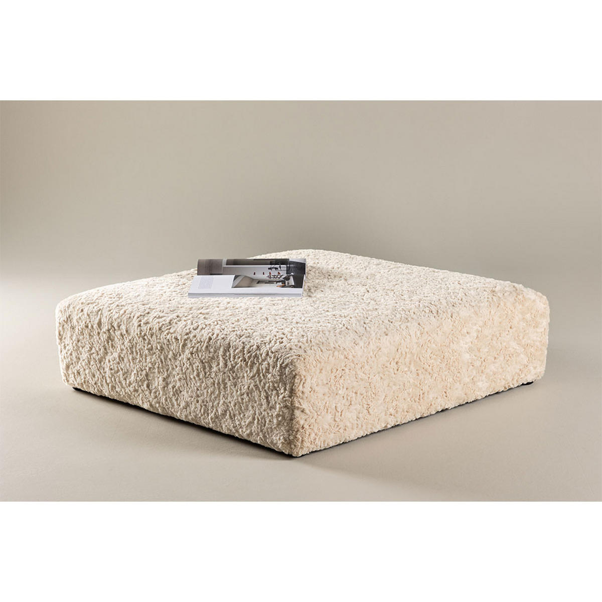 POUF, Frankie, Beige, Stoff, 100 x 100 x 30 cm - Beige, Textil (100/30/100cm) - ebuy24