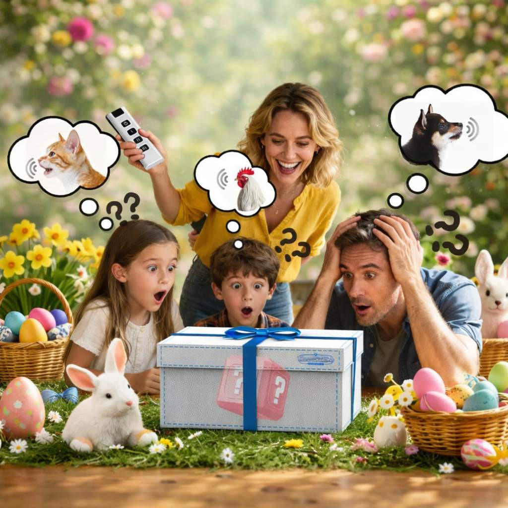 OSTERGESCHENKEBOX mit Soundfunktion 41/31/18 cm - Weiß, Metall (31/18/41cm) - DanDiBo