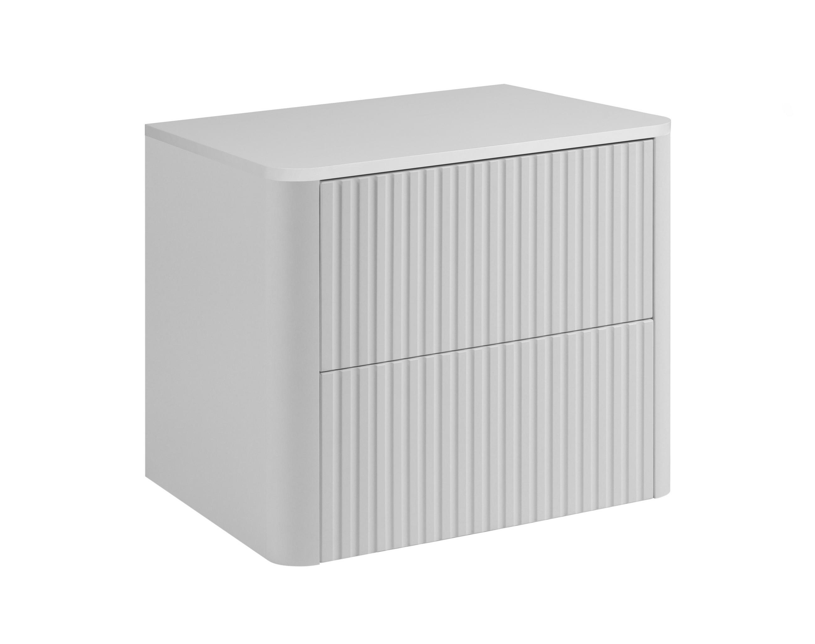 BADEZIMMERSCHRANK: Weiß, Platte weiß, 60,8 x 44,2 x 50 cm - Weiß, Holzwerkstoff (60.8/48.4/44.2cm) - 3XE LIVING