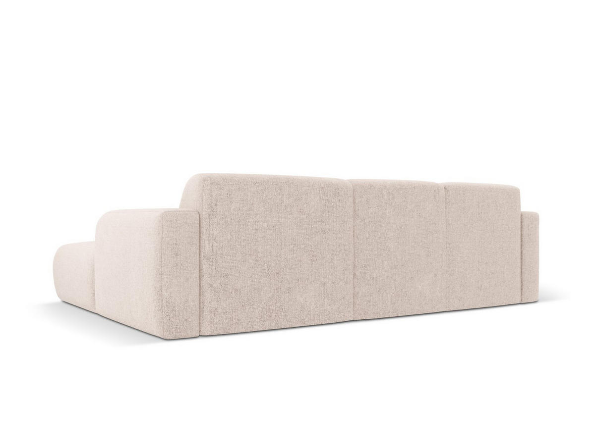ECKSOFA rechts Molino aus Chenille-Stoff beige 4 Sitzplätze - Beige, Textil (170/250cm) - Micadoni