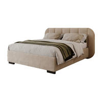 BETT AMARA 160x200 gepolstert mit Stauraum und Lattenrost, Royal Velvet 170 - Beige, Textil (160/200cm) - Lookway