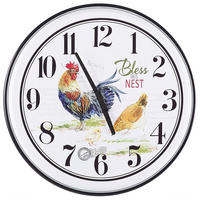 WANDUHR Metall weiß/mehrfarbig Horw - Weiß, Metall (48/48/6cm) - Beliani
