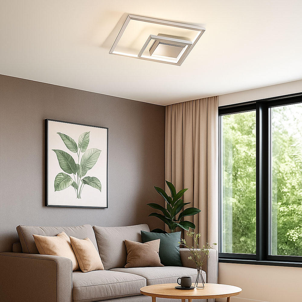 LED DECKENLEUCHTE Manas Silber - Silberfarben, Metall (30/5.5/30cm) - Wofi