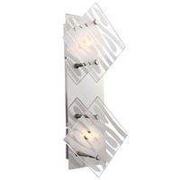LED WANDLEUCHTE Carat Chrom Silber - Silberfarben, Metall (17/37/37cm) - Globo Lighting