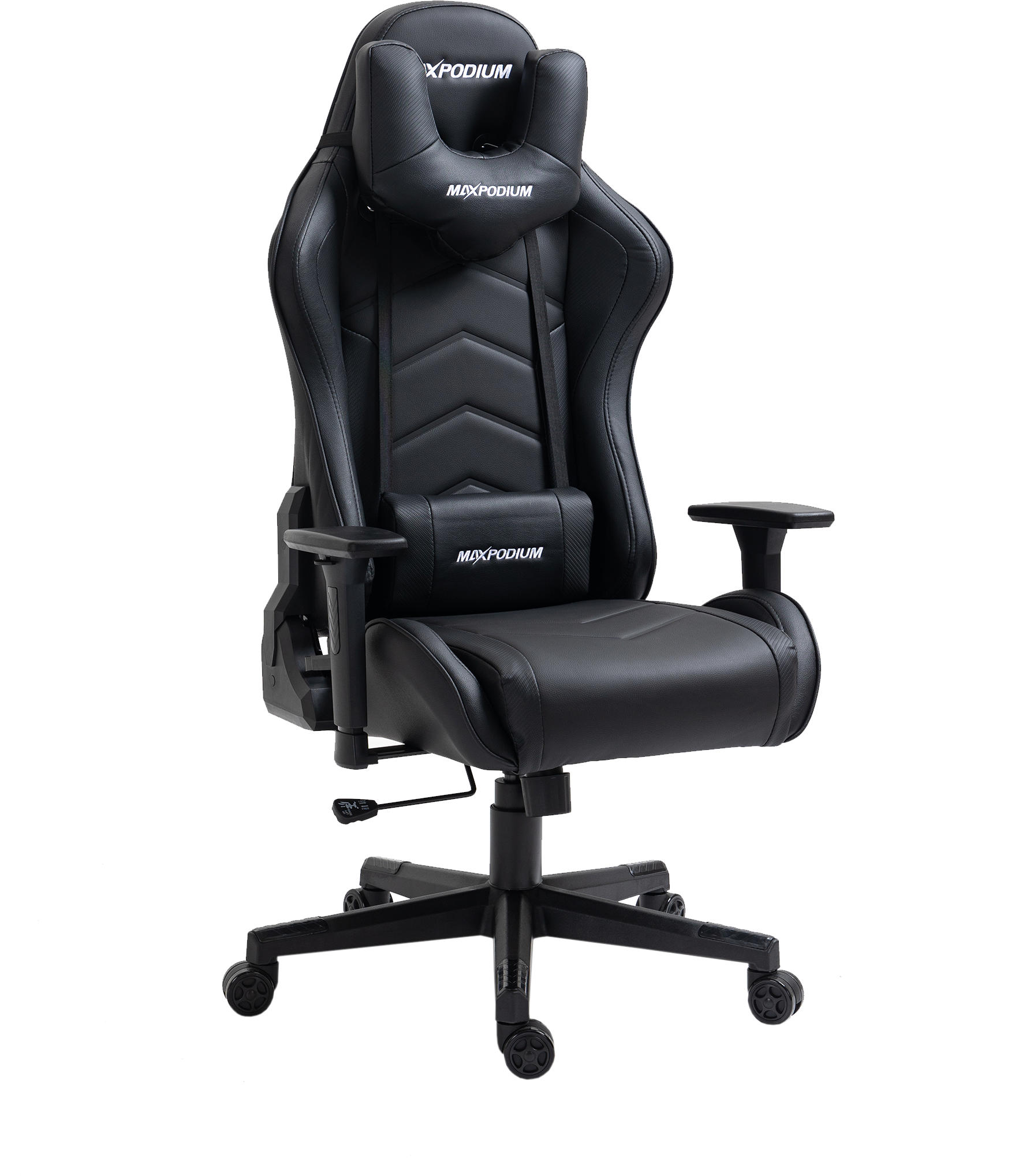 GAMING-BÜROSTUHL TACTICAL Schwarz - Schwarz, Kunststoff/Metall (55/137/50cm) - MaxPodium